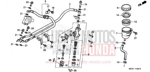 MAITRE-CYLINDRE FREIN AR. CB1100SFY de 2000